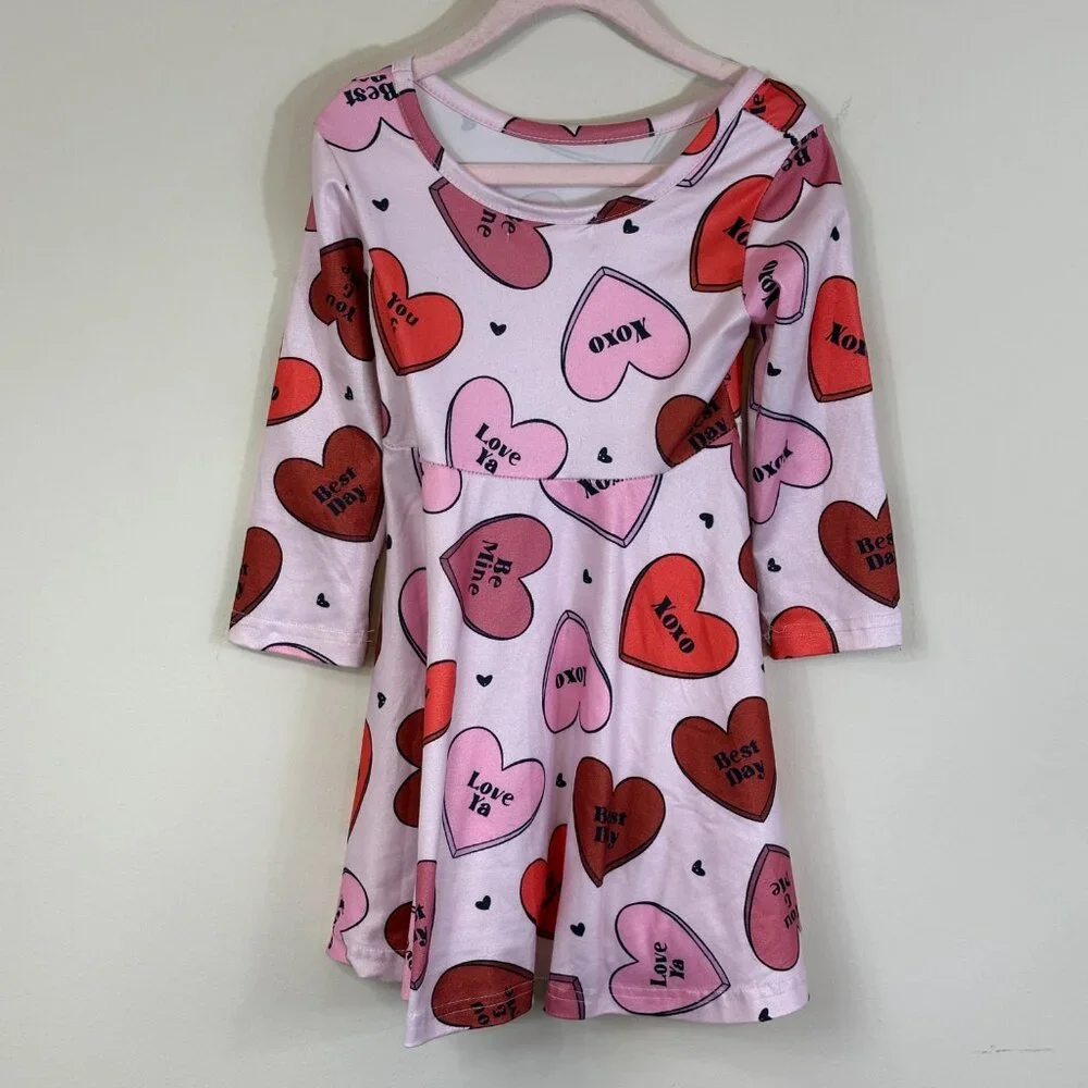 Sydney So Sweet Candy Hearts Dress Girl's S - Picture 2 of 8